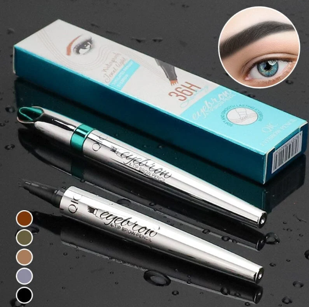 2024 Upgraded Model - 3D Waterproof Microblading Eyebrow Pen 4 Fork Tip Tattoo Pencil