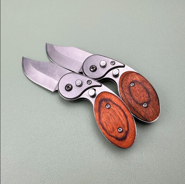 CLEARANCE SALE - Wood Handle Outdoor Mini Folding Knife