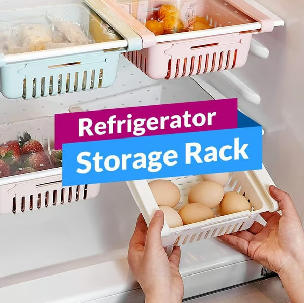 Refrigerator storage basket rack Set of 4 pieces