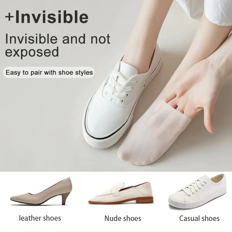 Ice Silk Invisible Socks - Set of 4/8/12 Pairs