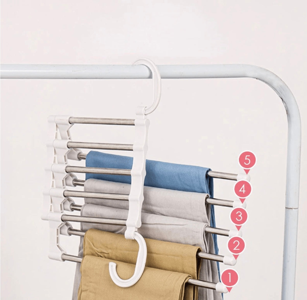 Bliss 5-in-1 Multi-Functional Pants Rack - 2/4/6 Pcs