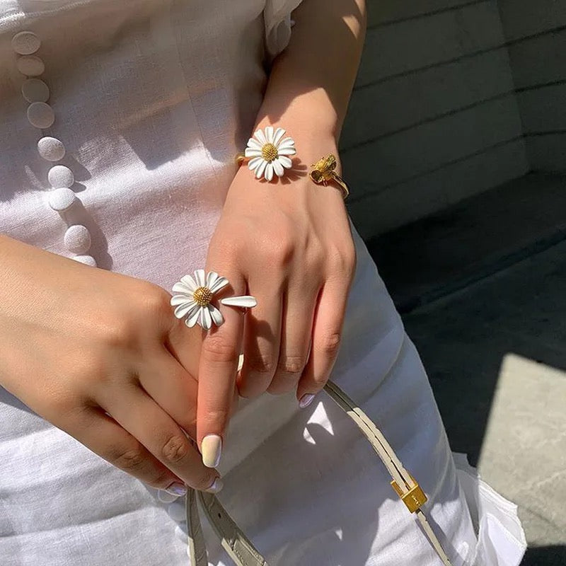 Cute Korean Daisy Jewelry Set