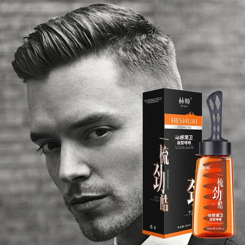 Men’s Salon Grade Hair Gel with Comb