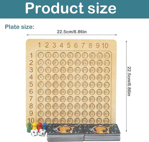 BLISS™ Wooden Montessori Multiplication Board Game