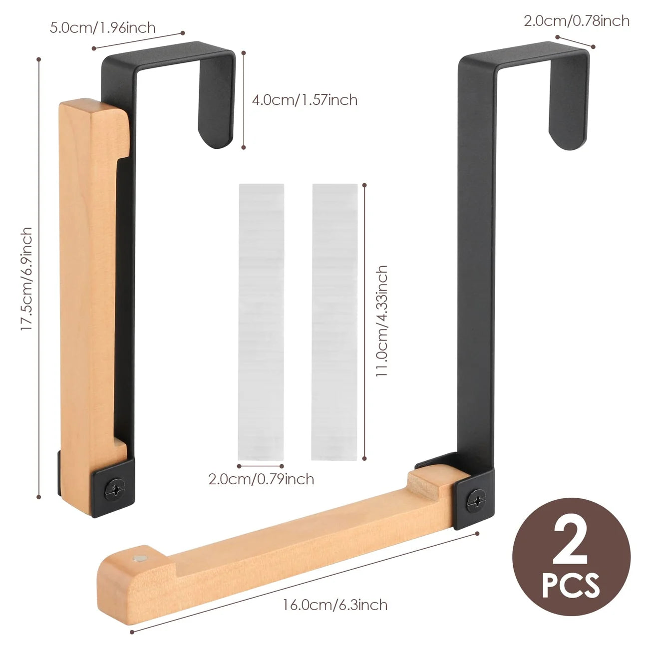 Foldable High Load Capacity Wooden Door Hooks