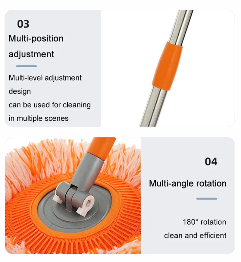 EZ-Mop™ Rotatable Adjustable Cleaning Mop